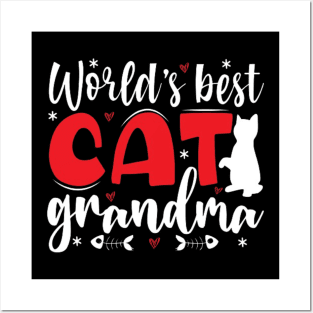 World's Best Cat & Dog Grandma Posters and Art